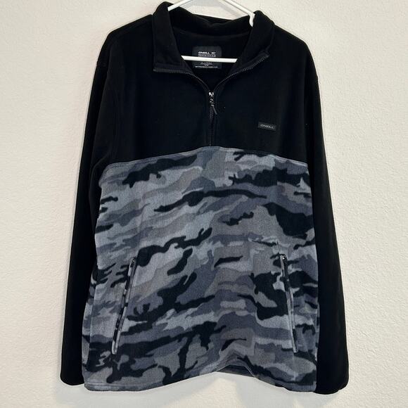 O'Neill Other - O'Neill Fleece TRVLR Conway Superfleece Pullover Black Camo Sz XL